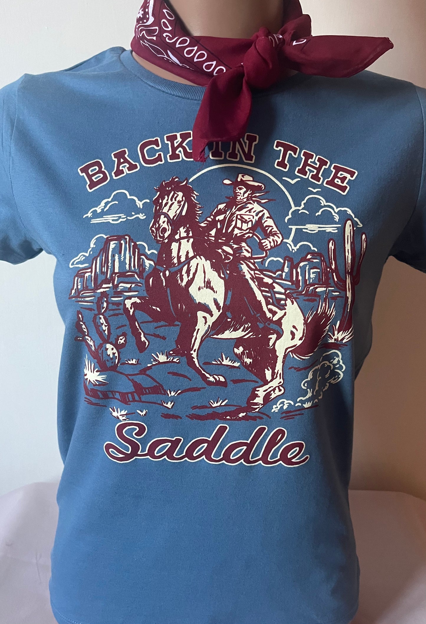 Ladies t shirt Back in the saddle