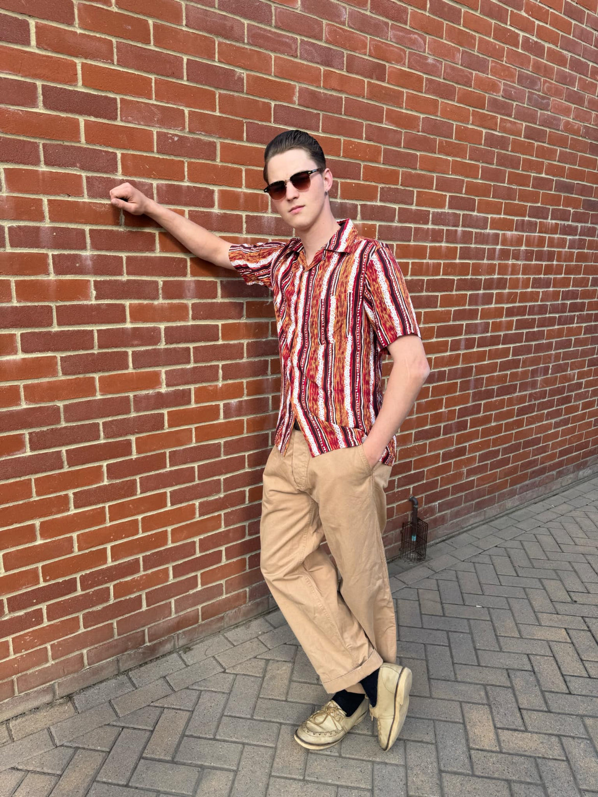 Kona Kai man’s rayon shirt rust brown