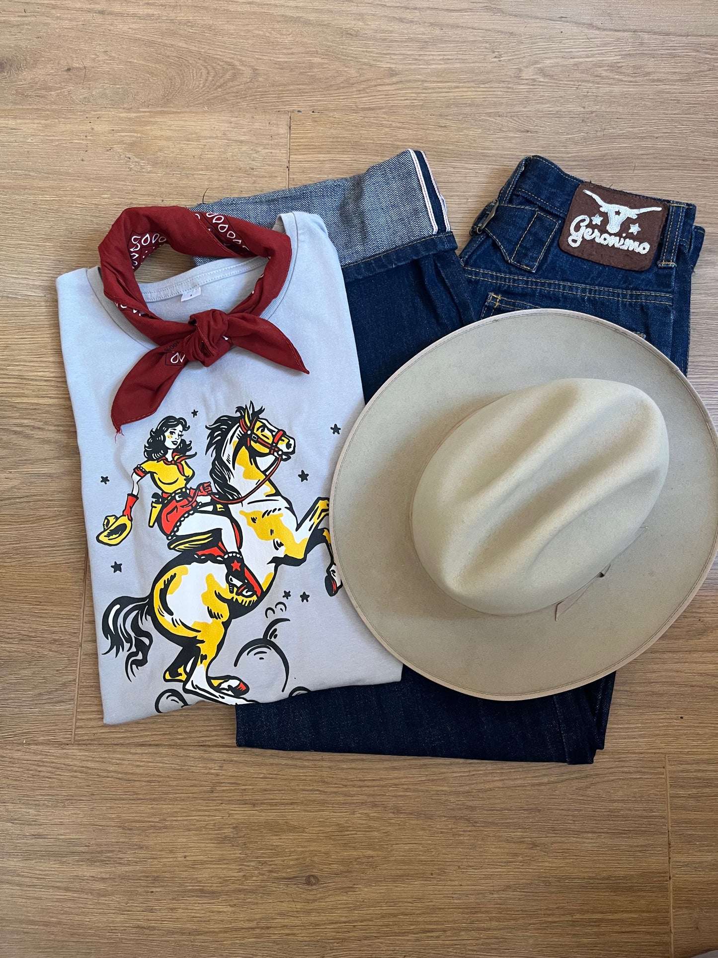 Ladies t shirt rodeo cowgirl