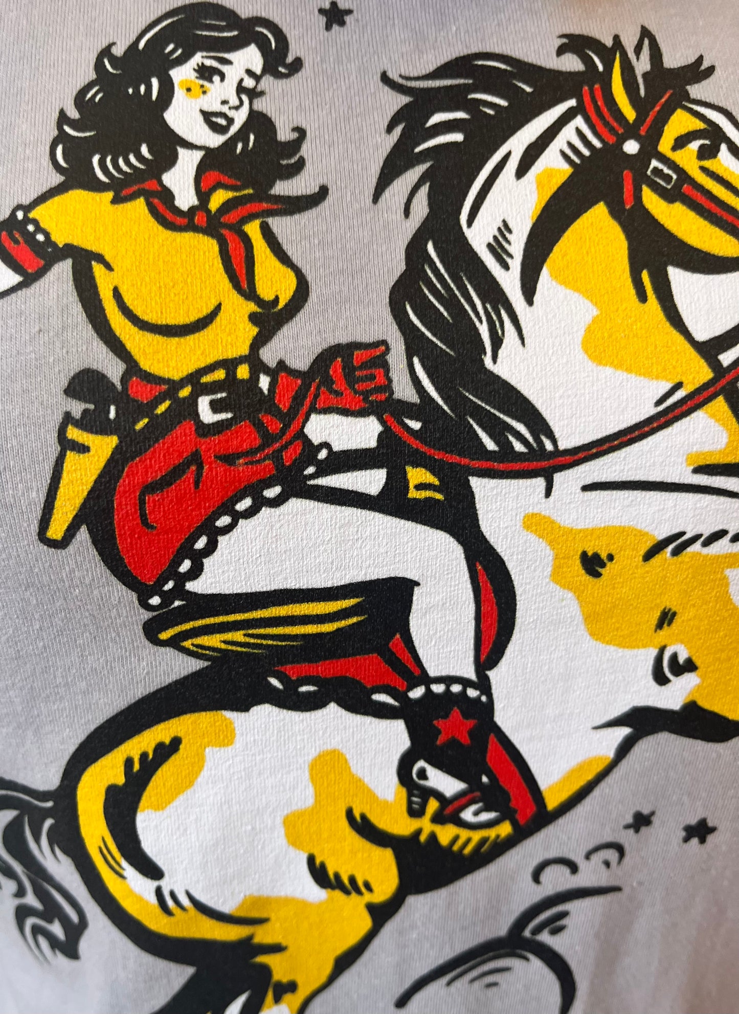 Ladies t shirt rodeo cowgirl