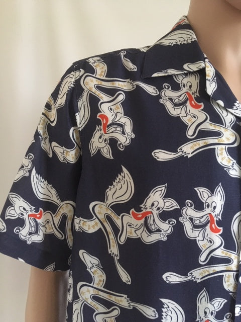 Mans wolf print shirt