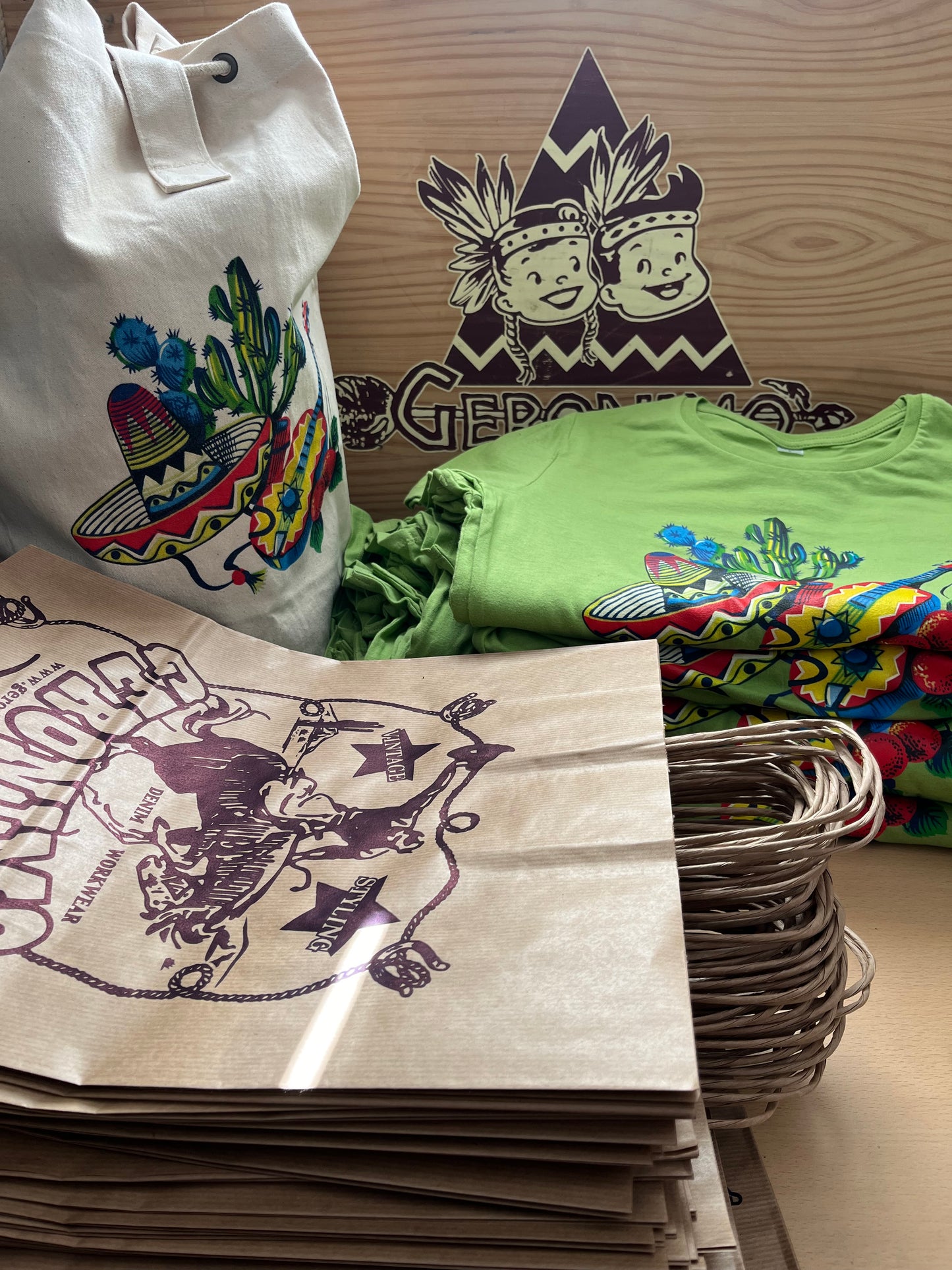 Sombrero cactus duffel bag