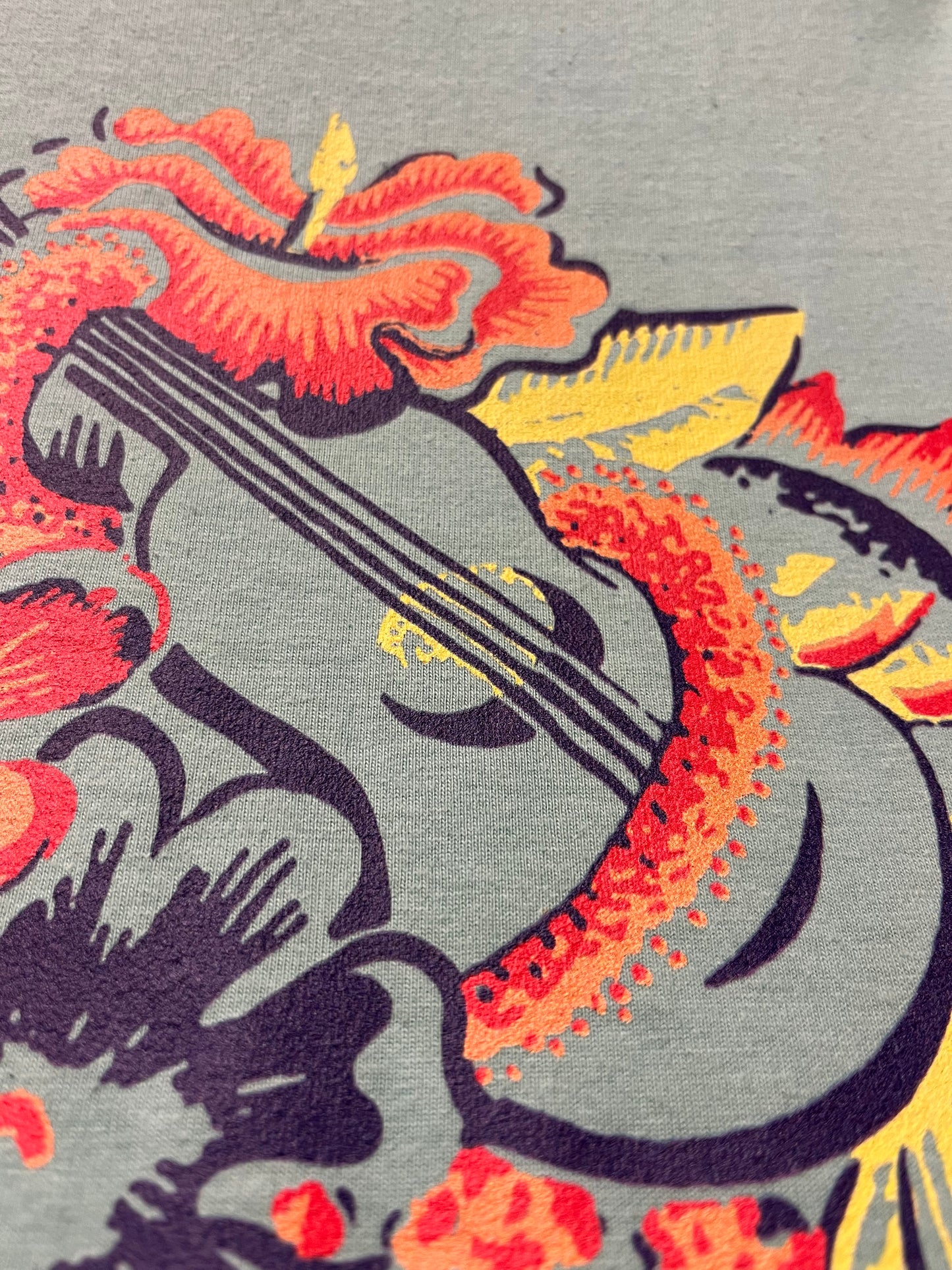 Ladies Ukelele print T-shirt