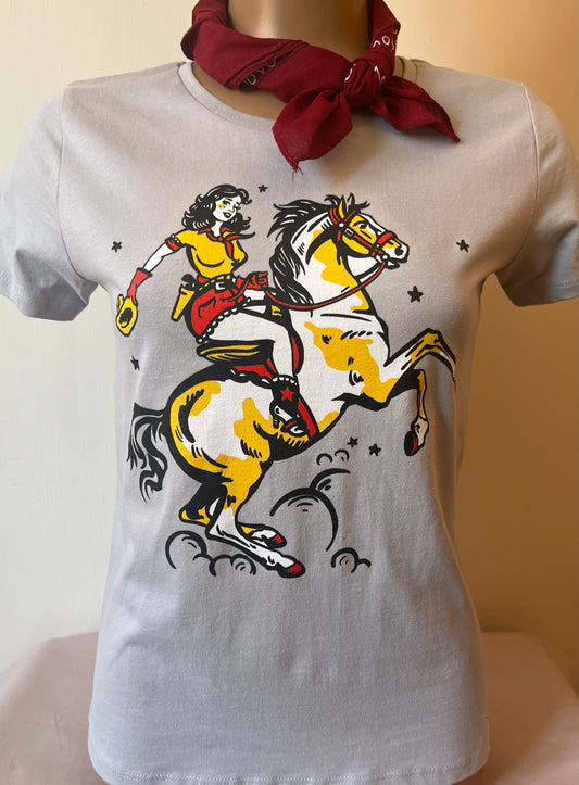 Ladies t shirt rodeo cowgirl