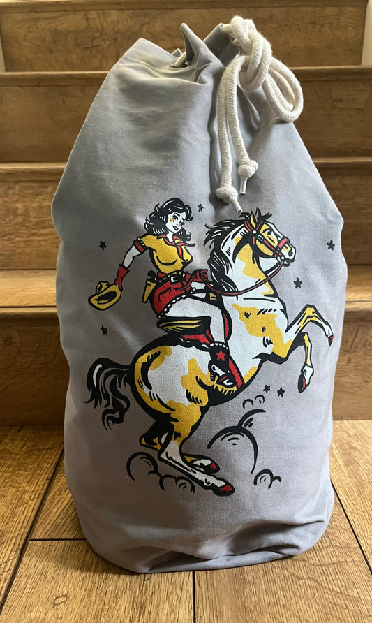 Duffle bag rodeo cowgirl