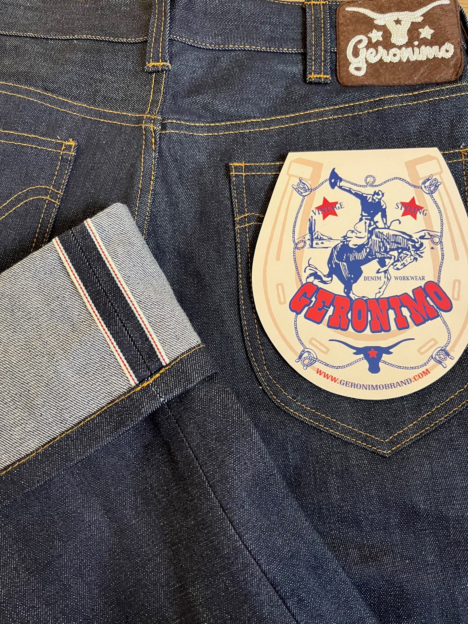 Geronimo Line Mens red line Selvedge jeans – Geronimo Brand