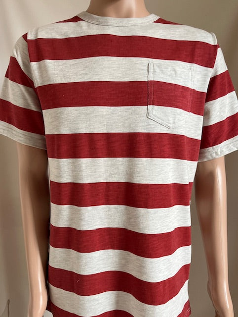 Motorcycle short sleeve striped t shirt